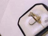 Золотое кольцо с бриллиантом 0.46 карат, огранка маркиз, фото №7