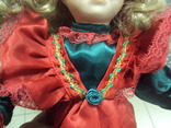 Фарфоровая кукла в красном платье 30 см, фото №8