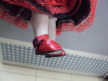 Фарфоровая кукла в красном платье 30 см, фото №12