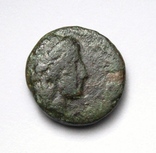 Іонія, м.Колофон, бронзовий халк 360-330 до н.е. – Аполлон / протома коня, фото №3