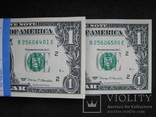 1 долар США 2017рік UNC (1 корінець 100 доларів номер в номер), фото №6