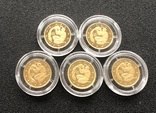 2 гривні 2007 рік. Водолій. Золото 1,24 грам - 5 монет., фото №5