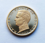 5 франков 1966 года. Монако. Пробная. Proof., фото №3