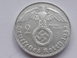 2 марки 1937 "J" Третий рейх, Серебро, фото №2
