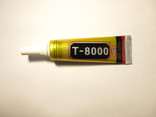 Универсальный клей-герметик T8000 с дозатором (прозрачный) 15мл, фото №3