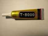 Универсальный клей-герметик T8000 с дозатором (прозрачный) 15мл, фото №7