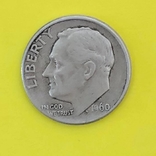 10 центов 1960р.  Срібло., фото №2