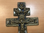 Бронзовый крест распятие с эмалями, фото №3