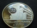 Вииндам I 1888 Корабль монетовидный жетон 125 лет Holland America Line 1998, фото №3