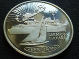 Вииндам III Корабль монетовидный жетон 125 лет Holland America Line 1998, фото №2