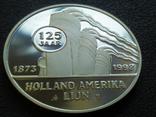 Вииндам III Корабль монетовидный жетон 125 лет Holland America Line 1998, фото №3