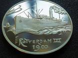 Роттердам III 1900 Корабль монетовидный жетон 125 лет Holland America Line 1998, фото №2