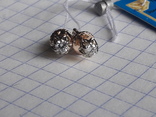 Серьги-пуссеты с бриллиантами, фото №4