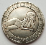 США. 1 доллар 1881. Девушка (Копия), фото №2