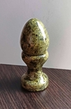 Яйцо с подставкой,змеевик 7,5 см, фото №2