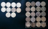 Комплект 1 крони по роках. Австрійський і угорський типи. 30 монет без повторів, фото №3