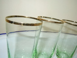 4 стакана позолота цветное стекло, фото №3
