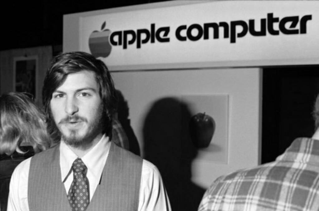 Young Steve Jobs at the exhibition.