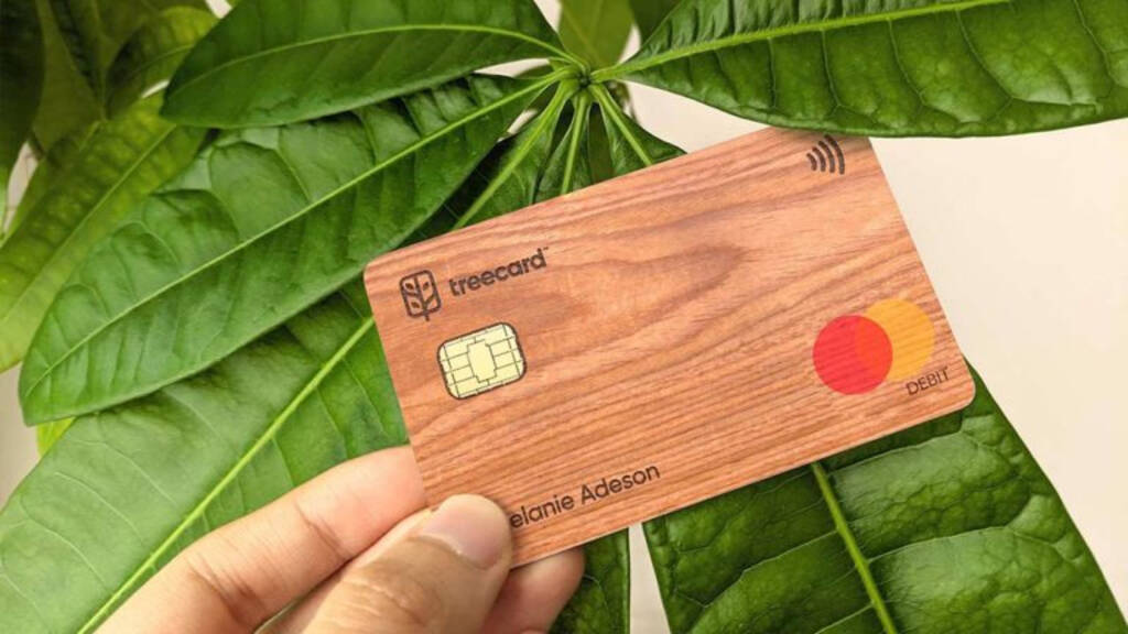 The Neobank Treecard is made from sustainably sourced cherry wood.