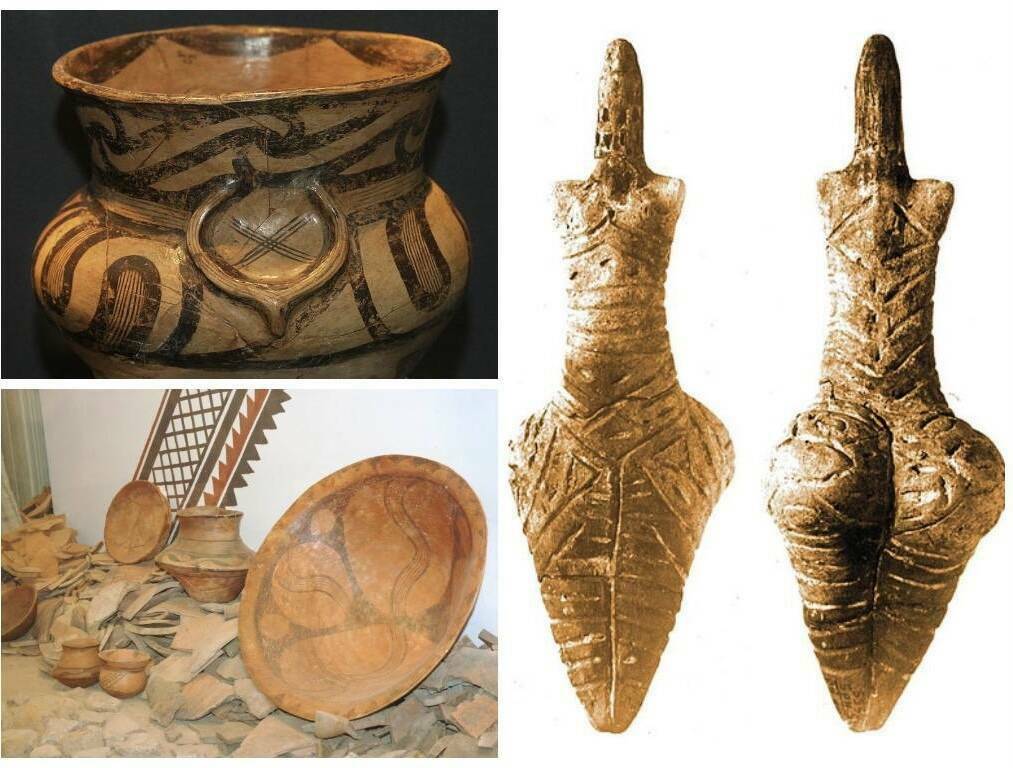 Trypil ceramics. Museum exhibits.