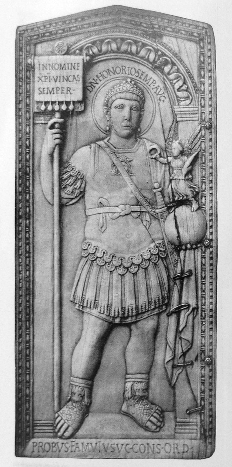 Імператор Гонорій. Консульський диптих Флавія Аніція Петронія Проба (406 рік)
