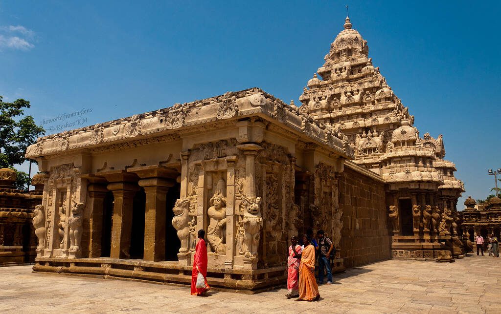 Династія Паллавів, храм Канчікурам, кінець 7 століття.
