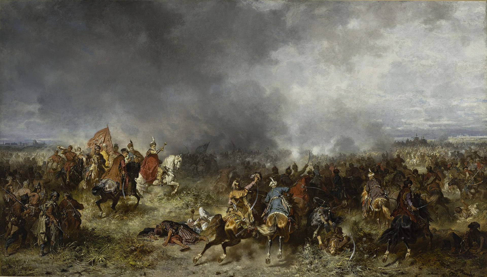 Battle of Khotyn, painting by Josef Brandt
