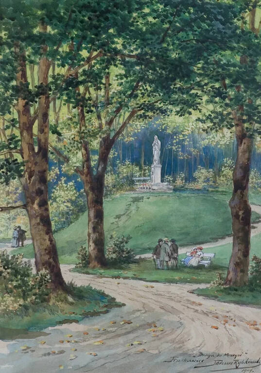 Дорога від джерела «Марія» у Трускавці, 1909 рік