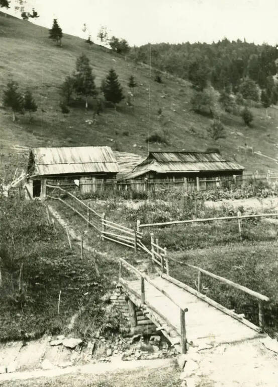 Panorama of the village, Carpathians, 1934