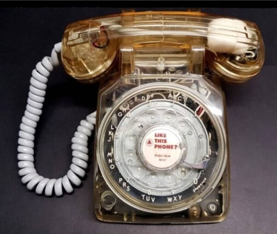 Телефон Bell System у прозорому корпусі. Компанії Western Electric / Bell Labs, 1958 рік