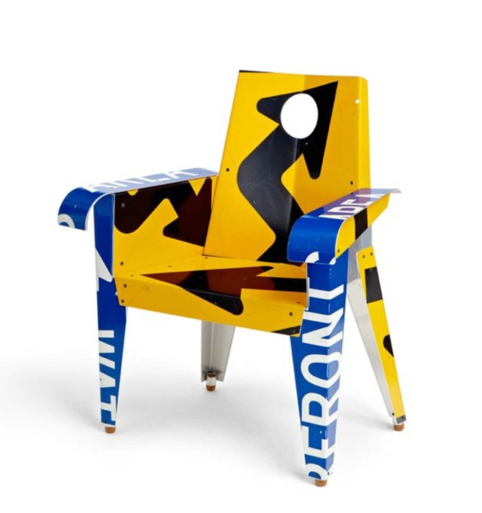 Stylish and modern furniture from traffic signs