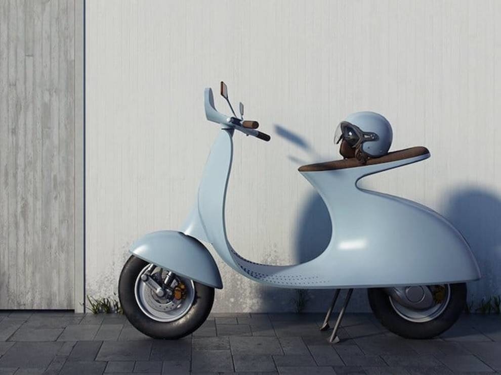 Vespa motor scooter: 