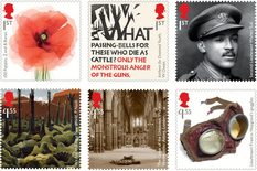 В Великобритании выпущены почтовые марки, посвященные 100-летию окончания Первой мировой войны