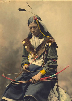 Раскрашенные фотографии индейцев конца XIX века