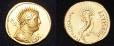 Де була знайдена золота монета з профілем Птолемея III?