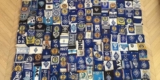 Record collection of scarves Kiev Dynamo from the Ukrainian fan