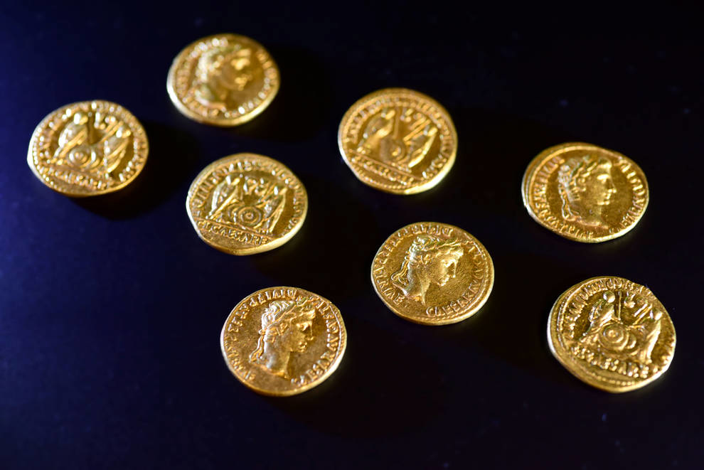 Monetary treasure, which was found on the site of an ancient battle