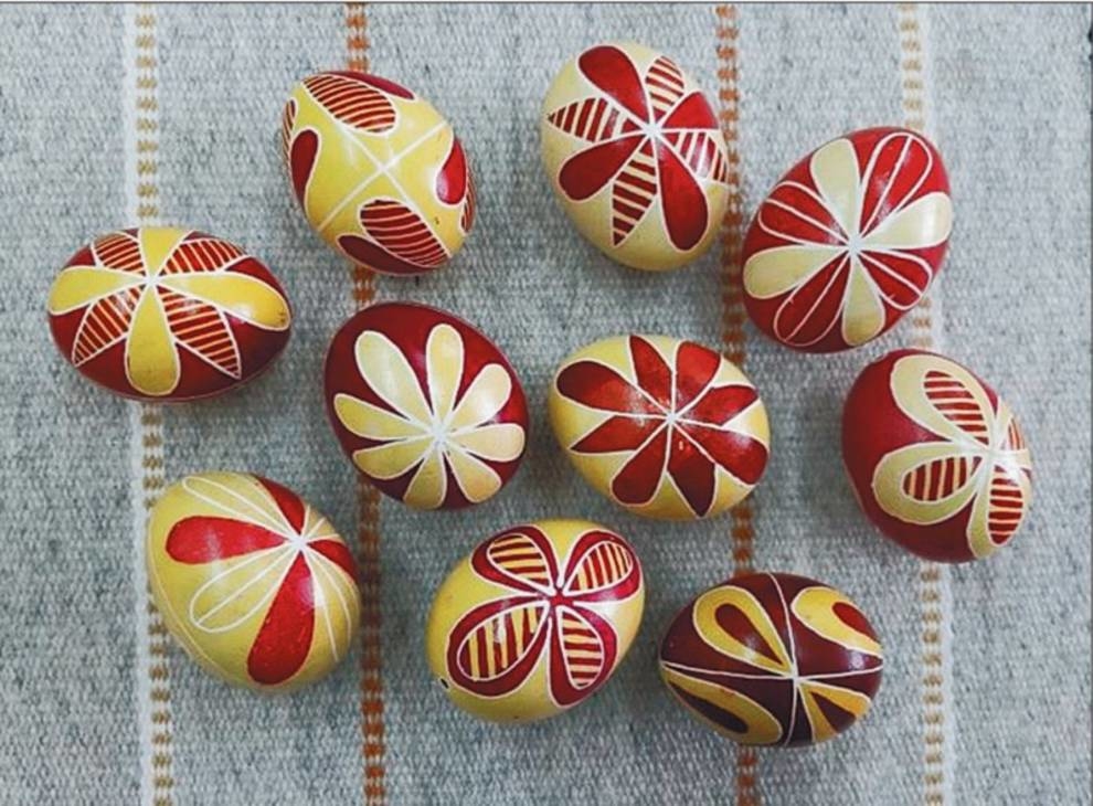 The researcher found Easter eggs with patterns that were painted over 100 years ago