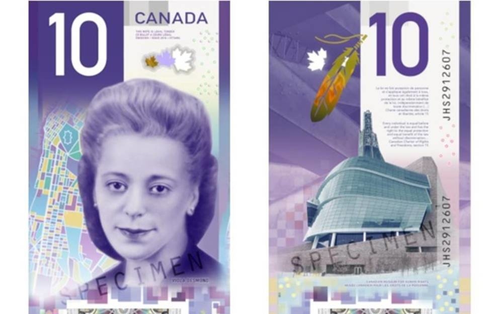 10 канадских долларов признали самой красивой купюрой 2018 года