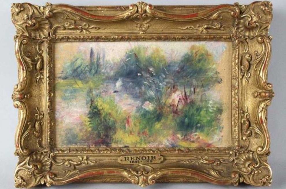 How did the Renoir painting come to the flea market?