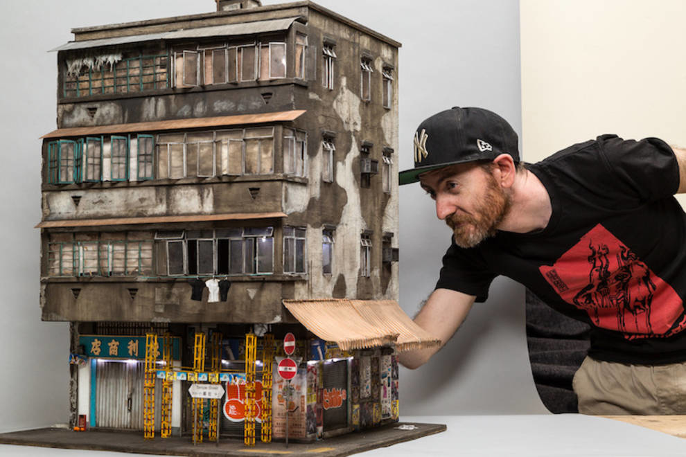Cardboard and wood: miniature slums by an Australian sculptor