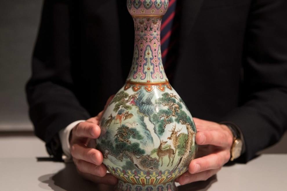 18th century Chinese vase from old shoe box