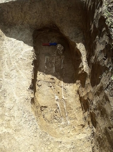 На территории Бельского городища раскопали захоронение скифской женщины