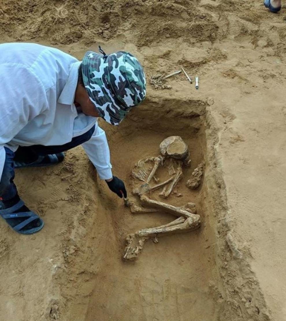 Astrakhan archaeologists unearthed the remains of a 4000-year-old boy