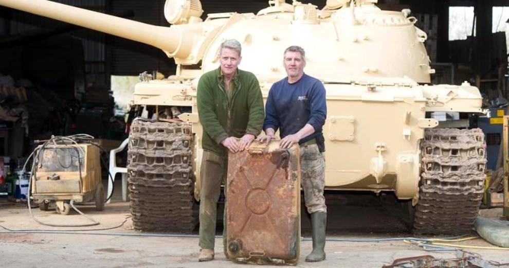 Gold bars from a rusty tank T-54