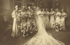 Brides on vintage photographs of the 30s of the last century