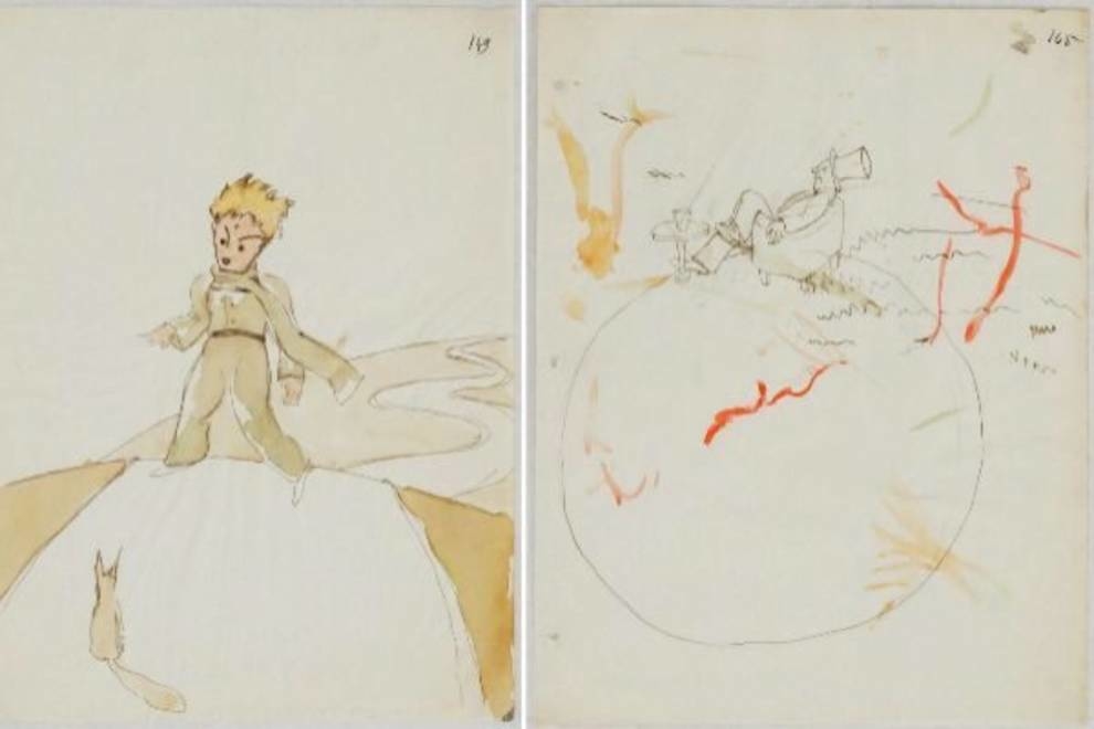 Found illustration to Antoine de Saint-Exupery 