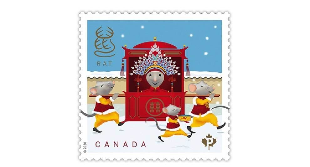 Канада выпустила марки на фольклорную крысиную тематику