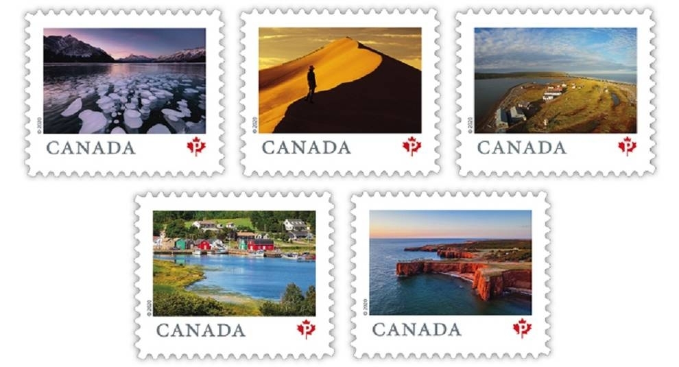 Канада выпустила девять почтовых марок с пейзажами