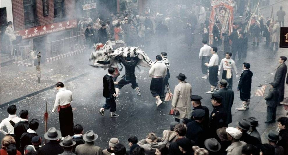 Chinese New year in New York in 1960